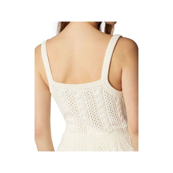 JOIE Womens White Knit Sleeveless V Neck Peplum Top XS - Picture 2 of 2